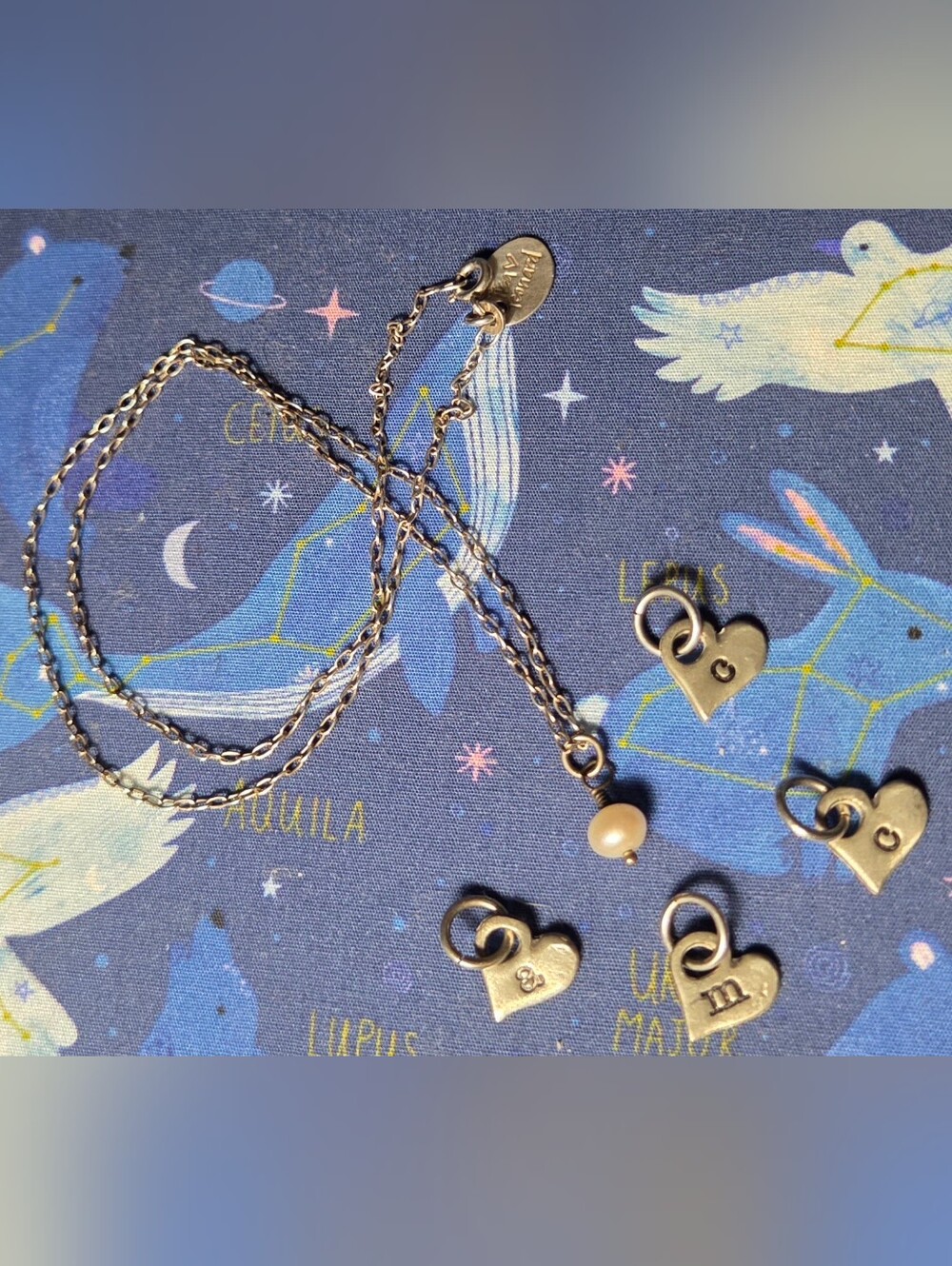 Lisa Leonard Hearts Of Plenty 925 4 Hearts Freshwater Pearl Drop 16" Necklace